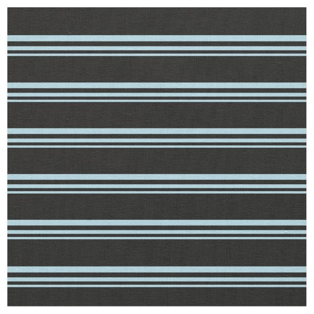 Light Blue and Black Coloured Lines Fabric (Close Up)