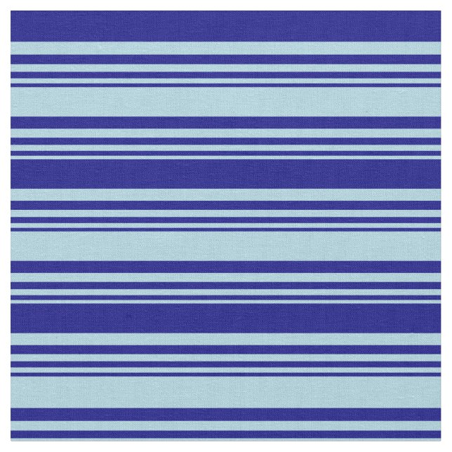 Light Blue and Blue Coloured Striped Pattern Fabric (Close Up)