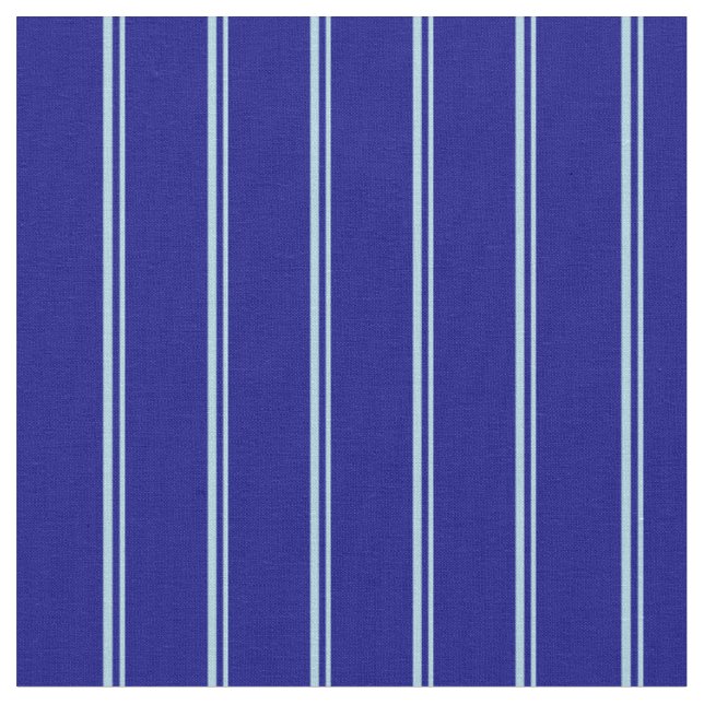 Light Blue and Blue Coloured Stripes Pattern Fabric (Close Up)