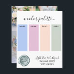 Light blue and blush pink Wedding colours Palette<br><div class="desc">Light blue and blush pink Wedding colours Palette Card 2023</div>