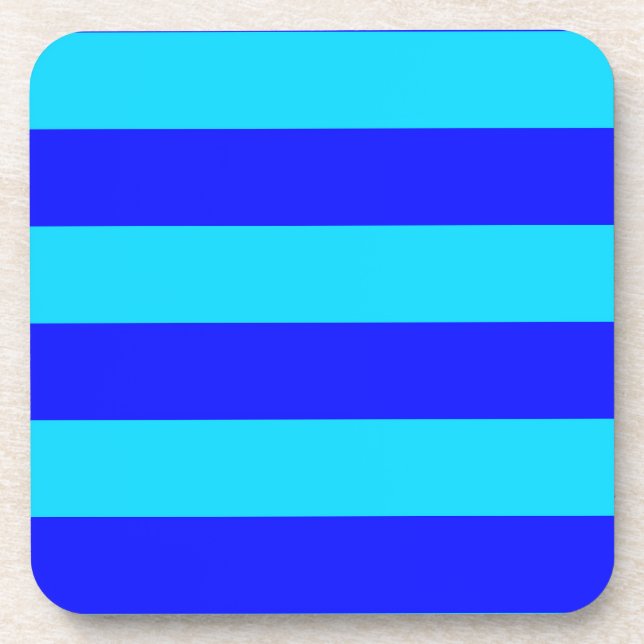 Light Blue and Dark Blue Stripes Design  Coaster (Front)