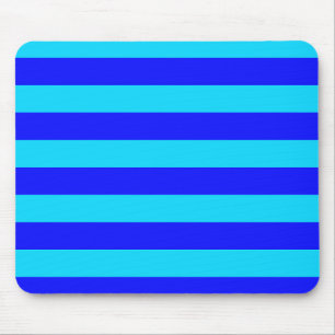 Light Blue and Dark Blue Stripes Design Mouse Pad