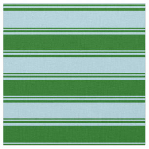 Light Blue and Dark Green Coloured Striped Pattern Fabric