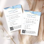 Light Blue and Gold Agate Bat Mitzvah Vertical RSVP Card<br><div class="desc">This beautiful reply card features light blue and gold agate and your customised text in a vertical format.  Use the Design Tool to change the fonts or layout.</div>