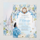 Light Blue and Gold Cinderella Princess Sweet 16