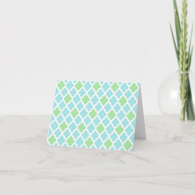 Light Blue and Green Note Card (Front)