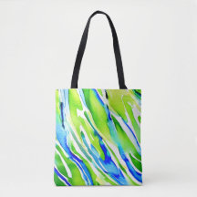 Light Blue and Green Watercolor Stripes