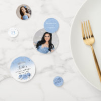 Light Blue and Silver Elegant Photo