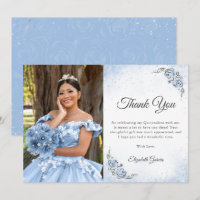 Light Blue and Silver Princess Quinceanera Photo