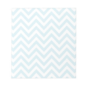 Light Blue and White Chevron Stripe Pattern Notepad