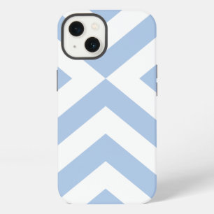 Light Blue and White Chevrons Battery Case
