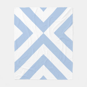 Light Blue and White Chevrons Fleece Blanket