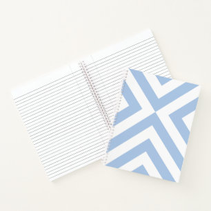 Light Blue and White Chevrons Notebook