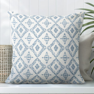 Light Blue and White Decorative Throw Pillow