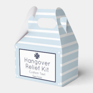 Light Blue and White Hangover Relief Kit Favour Bo Box