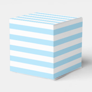 Light Blue and White Striped Favour Box