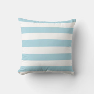 Light Blue and White Stripes Cushion