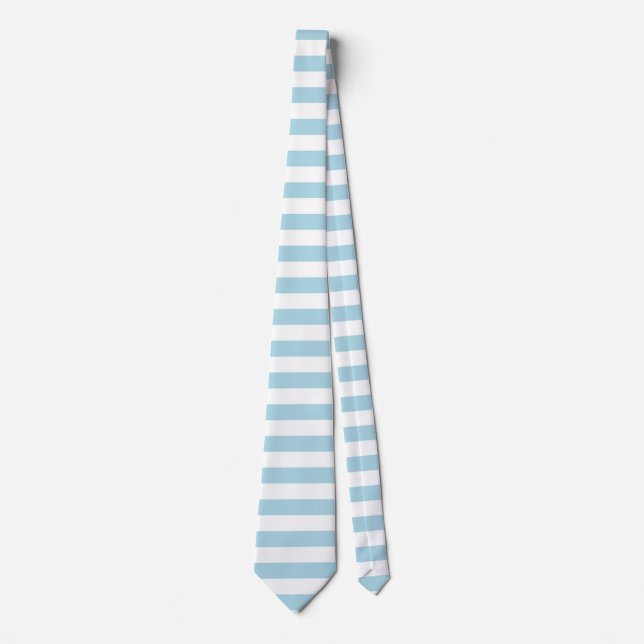 Light Blue and White Stripes Tie (Front)