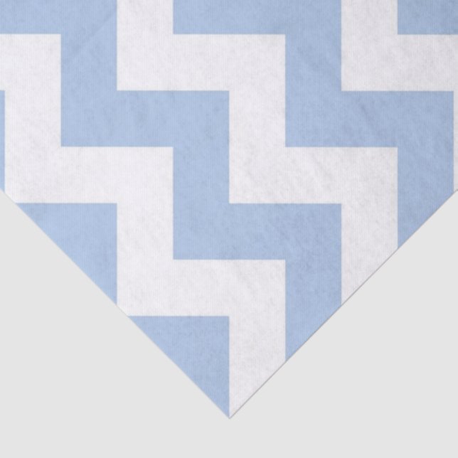 Light Blue and White Zigzag Tissue Paper (Detail)