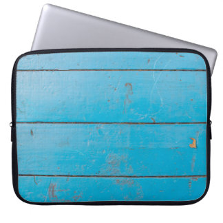 Light blue aquamarine fresh vintage wood dusty flo laptop sleeve