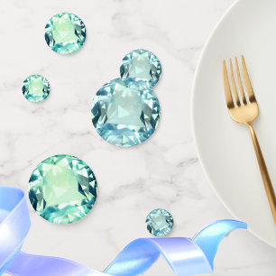 Light Blue Aquamarine Gemstone Birthday Confetti