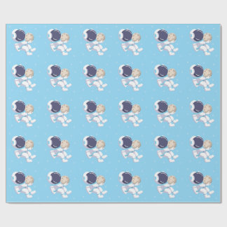 Light Blue Astronaut - Wrapping Paper