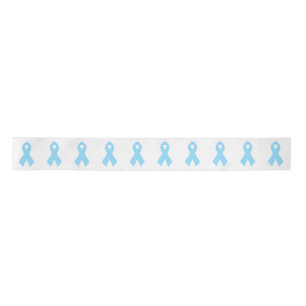 Light Blue Awareness Ribbon white Satin Ribbon