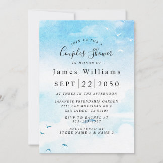 Light Blue, Beach Bridal Shower Invitation