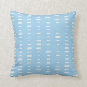 Light Blue Block Stripe Pillow