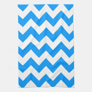 Light Blue Bold Chevron Tea Towel