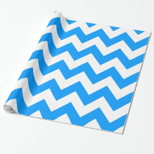 Light Blue Bold Chevron Wrapping Paper