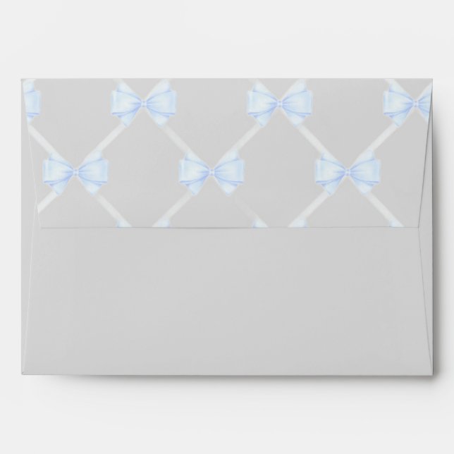 Light blue bow  envelope (Back (Top Flap))