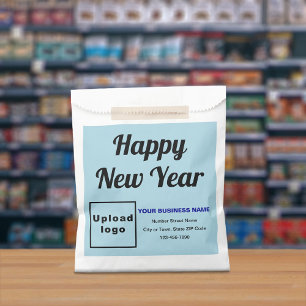 Light Blue Business Brand, New Year Paper Bag