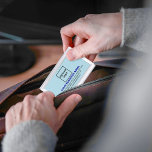 Light Blue Business Brand on Business Card Case<br><div class="desc">Light blue business brand on customisable business card case. Customise it by uploading your business logo and typing the name, address, phone number, e-mail and website or social media page of your business. Customise it to advertise your business or to promote your brand name to customers or clients. Customisable office...</div>
