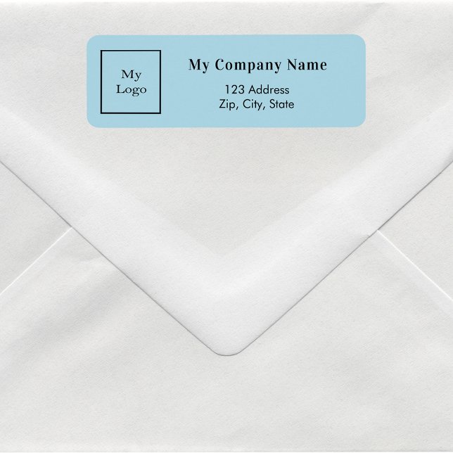 Light blue business logo return address (Creator Uploaded)