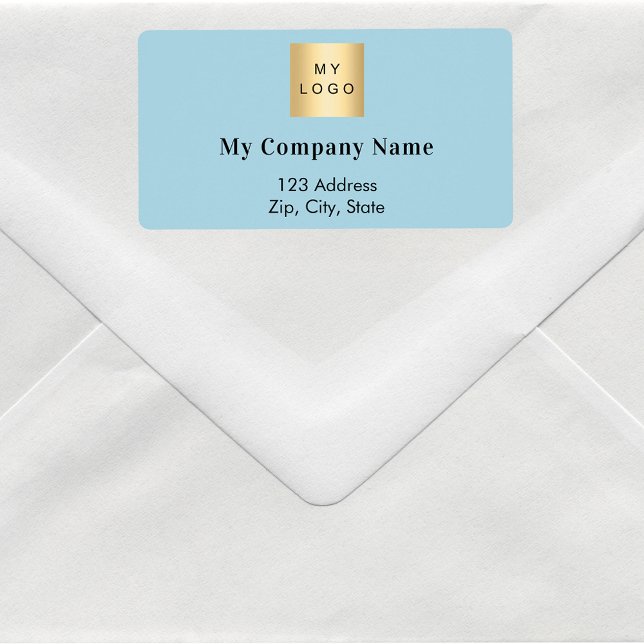 Light blue business logo return address shipping (Creator Uploaded)