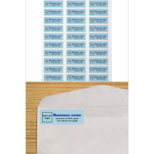 Light Blue Business Return Address Label