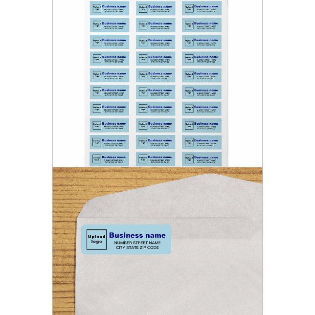 Light Blue Business Return Address Label (Creator Uploaded)
