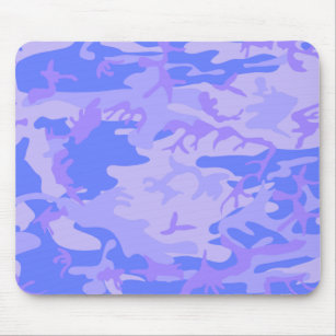 Light Blue Camouflage Pattern Mouse Pad