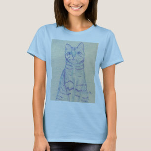 Light Blue Cat T-Shirt 