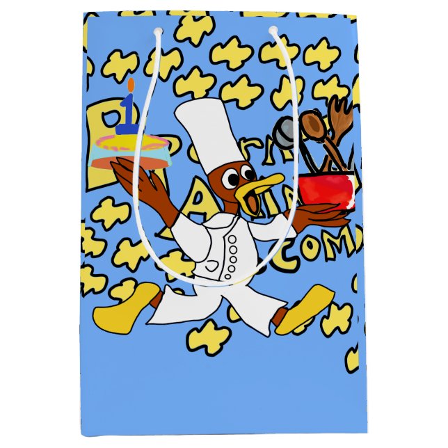 Light Blue Chef Ducky Kazoo Gift Bag (Front)