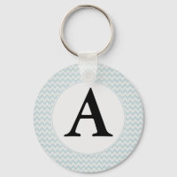 Light Blue Chevron Monogram