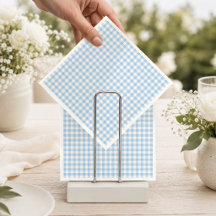 Light Blue Classic Gingham Baby Shower
