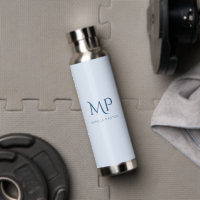 Light Blue Classy Initials and Name