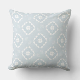 Light Blue Coastal Throw Pillow