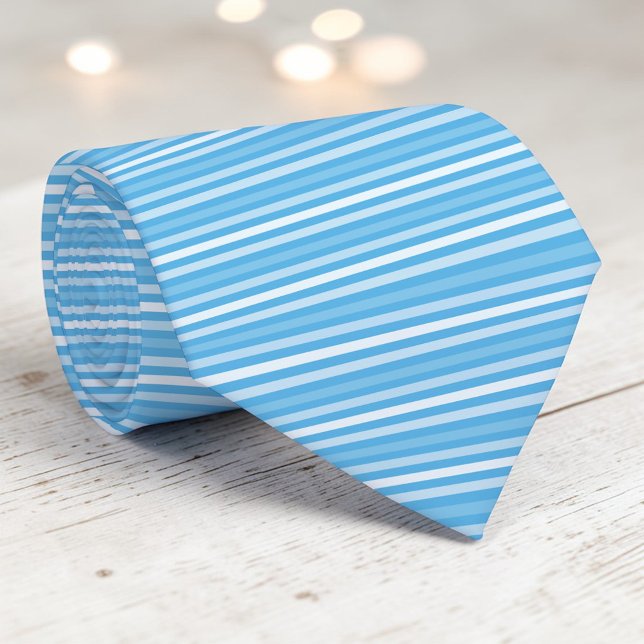 Light Blue Color Stripes Necktie (Creator Uploaded)