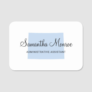 Light Blue Colorado Name Tag