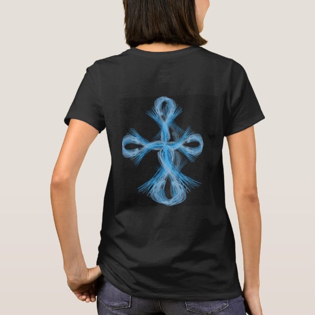 light blue cross T-Shirt (Back)