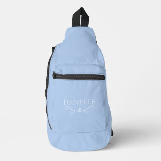 Light Blue Custom Name "Ballet Everyday"  Sling Bag