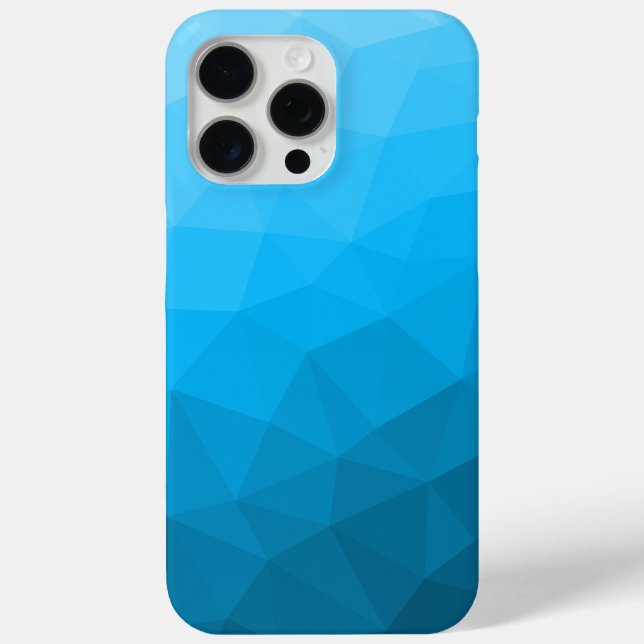 Light blue cyan gradient geometric mesh pattern Case-Mate iPhone case (Back)